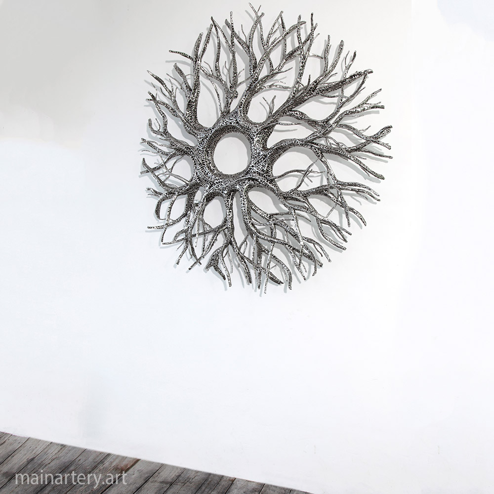 Cover: Circular Roots & Branch Stainless Wall Sculptures