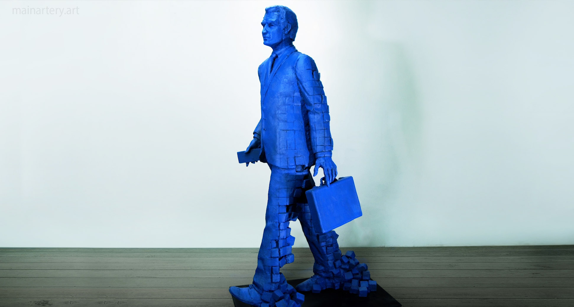 celestial blue sky thinking life size bronze sculpture image