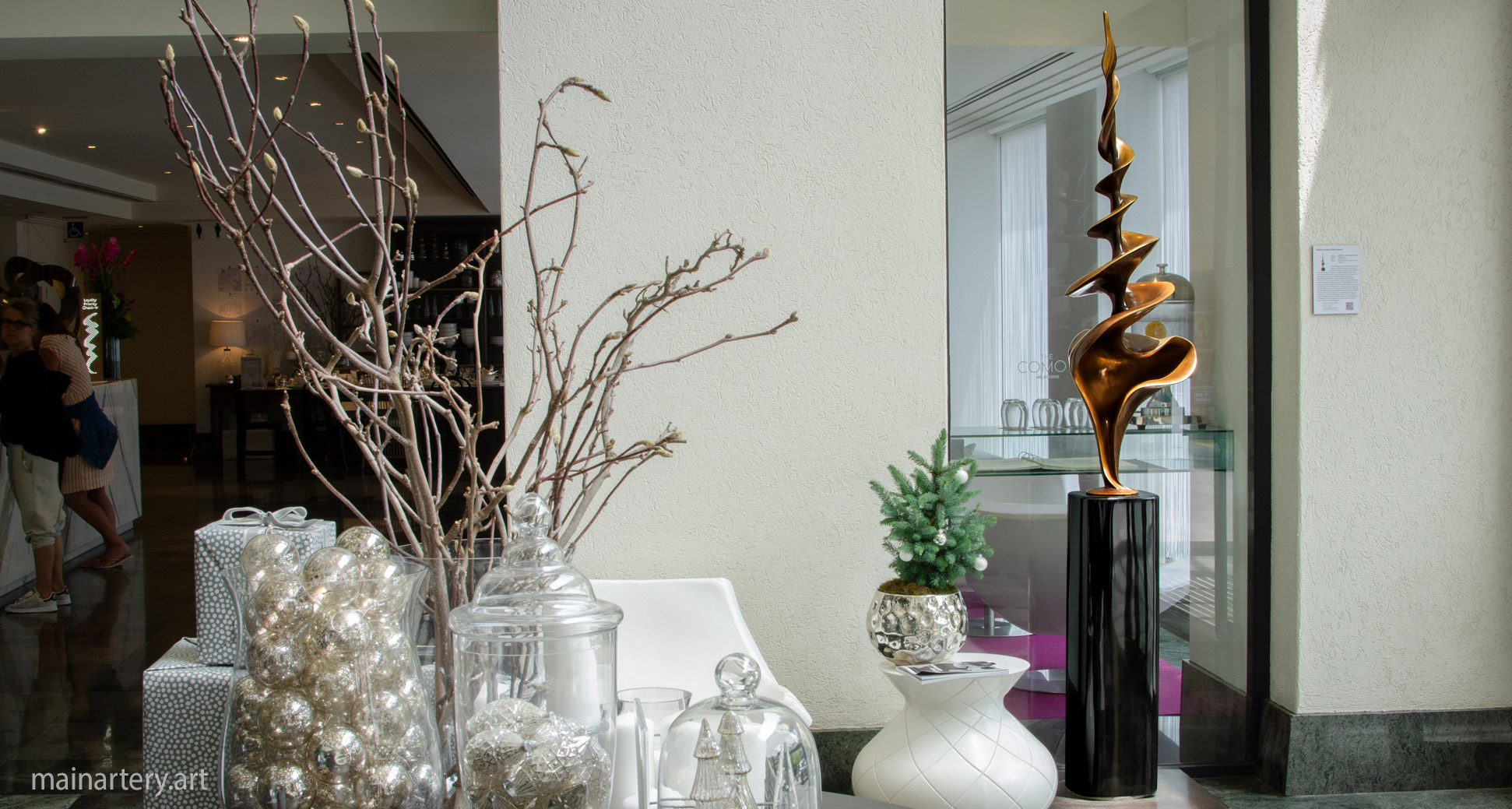 contemporary abstract foyer patina artwork image