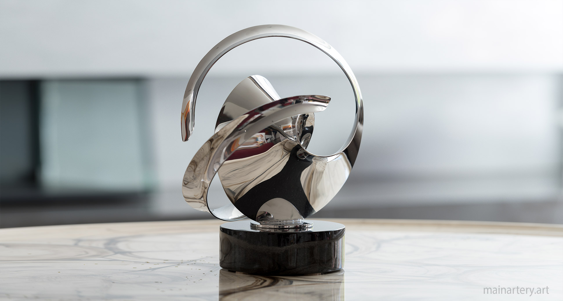 small tabletop metal organic sculpture image