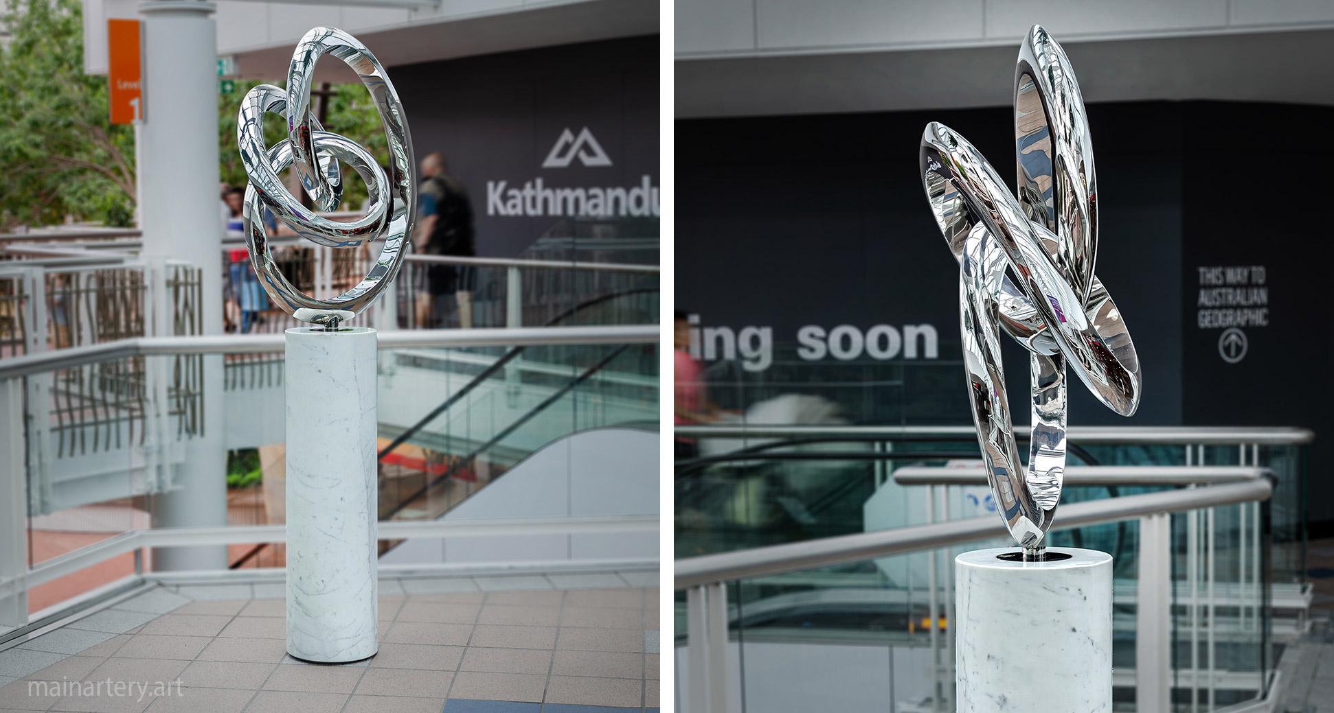 medium metal spherical mall artwork image