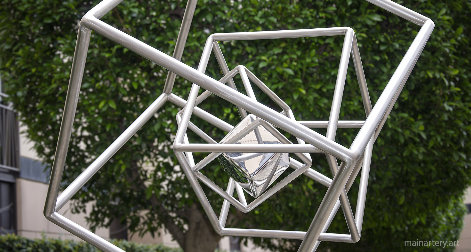 courtyard abstract garden art sculpture image