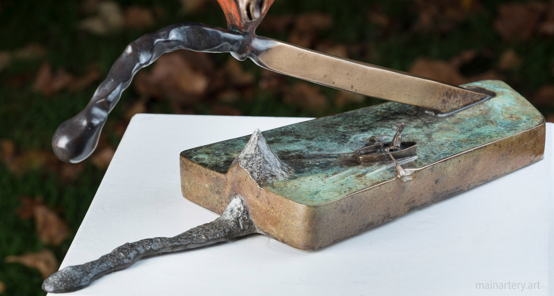 small bronze contemporary premonition artwork image