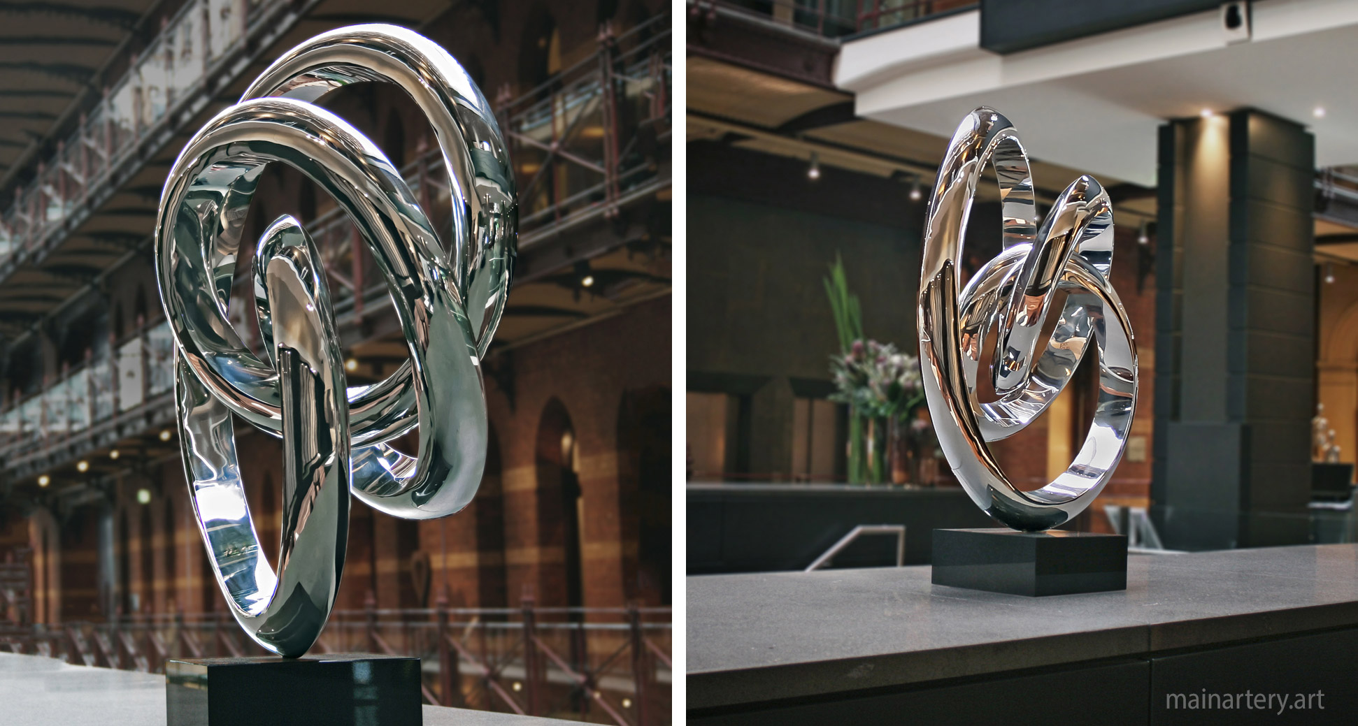 tabletop mirror polished abstract sculpture mainartery image