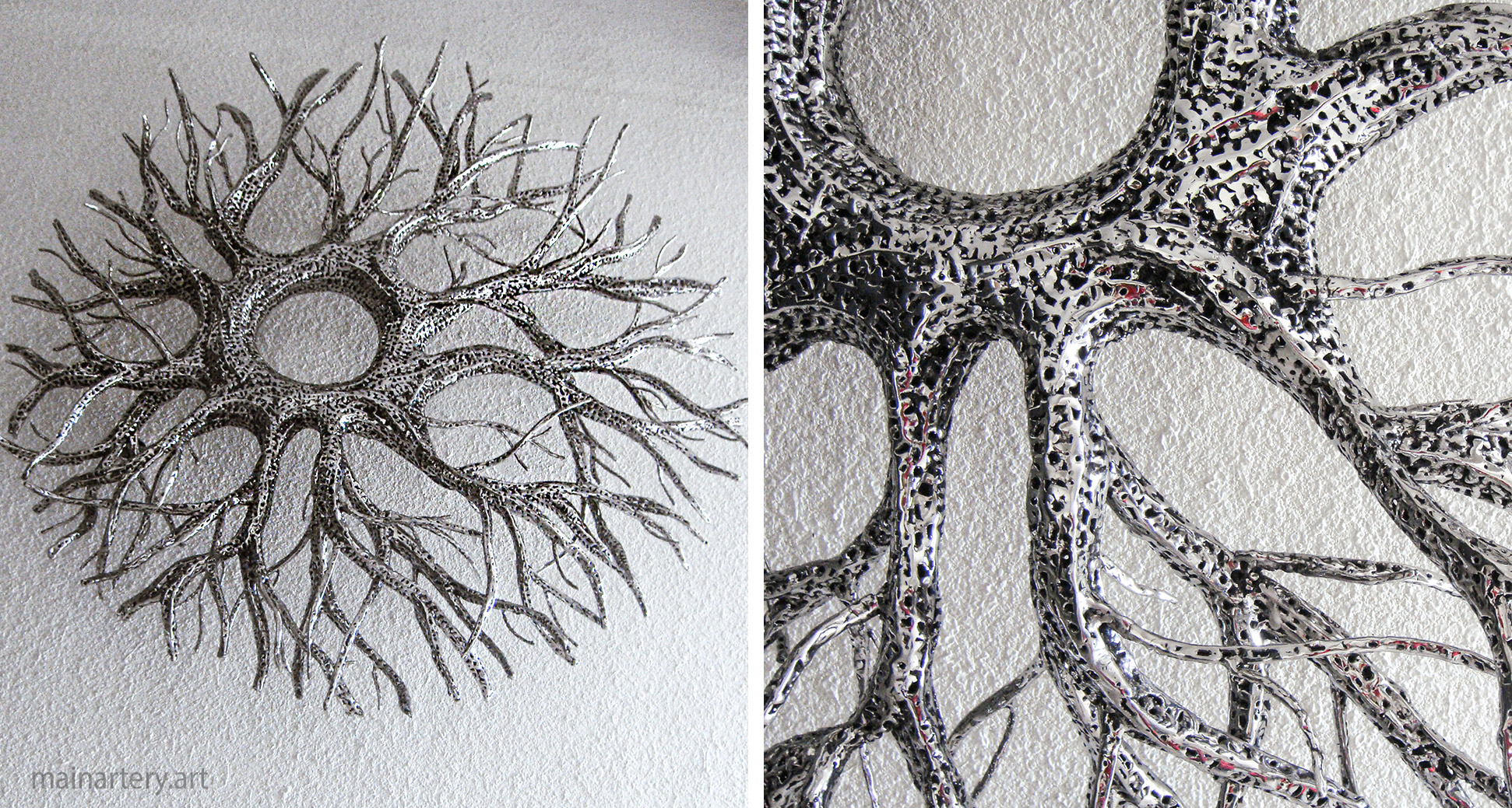 centre point circular modern wall sculpture image