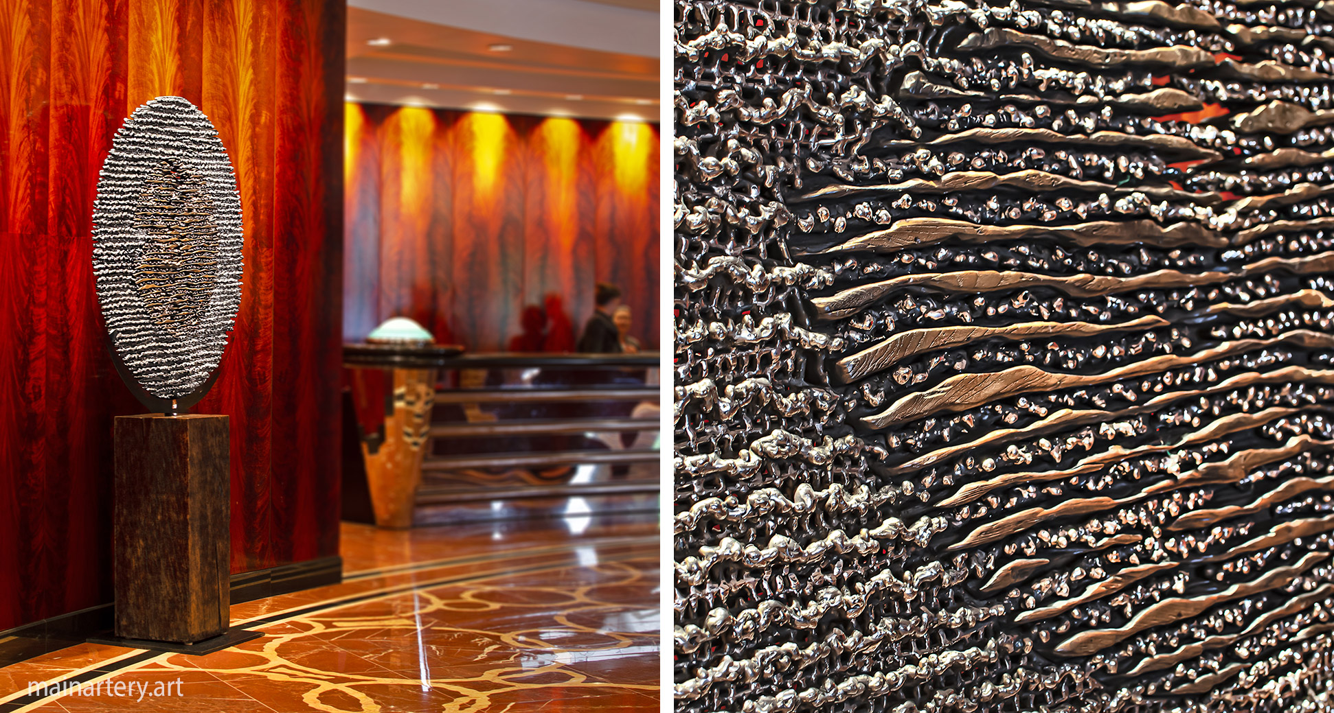 commercial artwork rental solutions business reception sculpture image