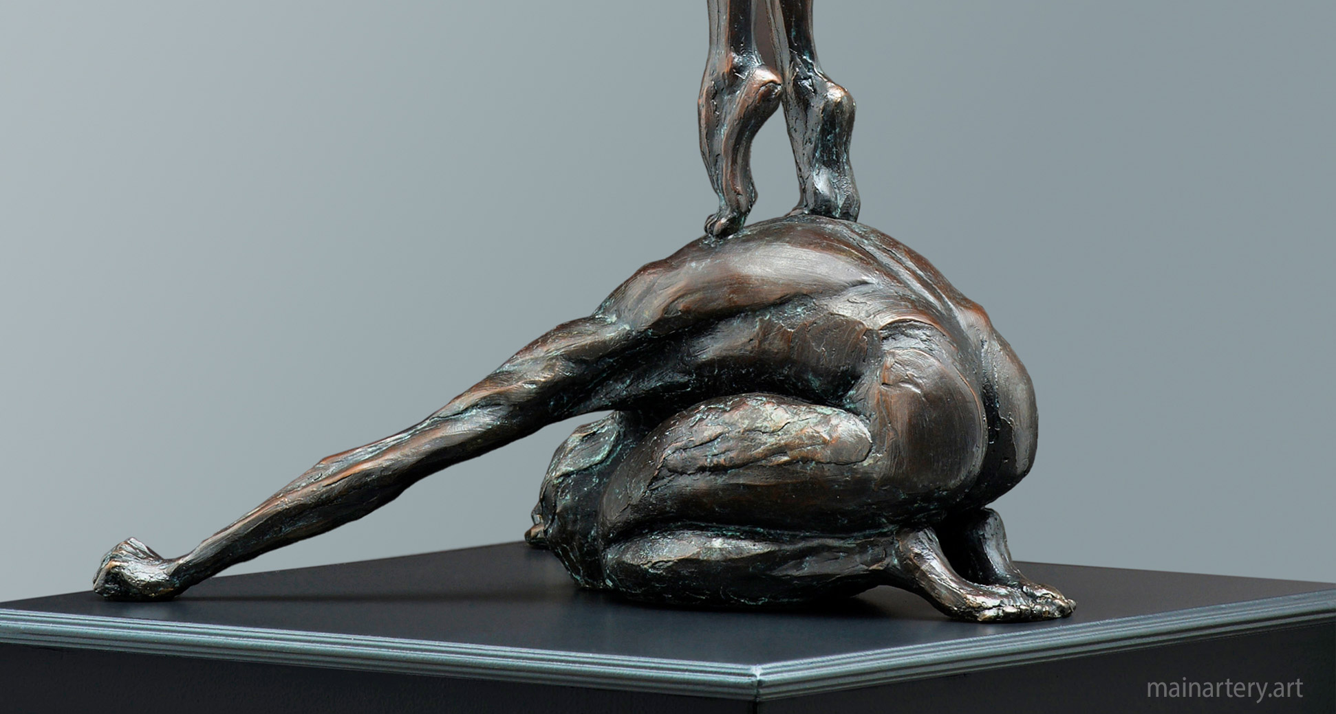 figurative muscular male dancer bronze sculpture mainartery image