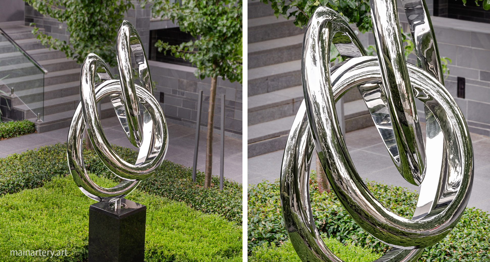 outdoor metal spherical landscape sculpture image