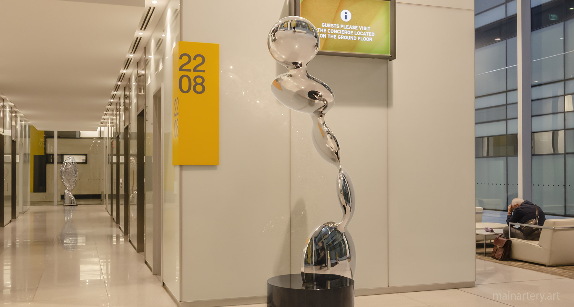large sculpture lease hire modern commercial foyer image