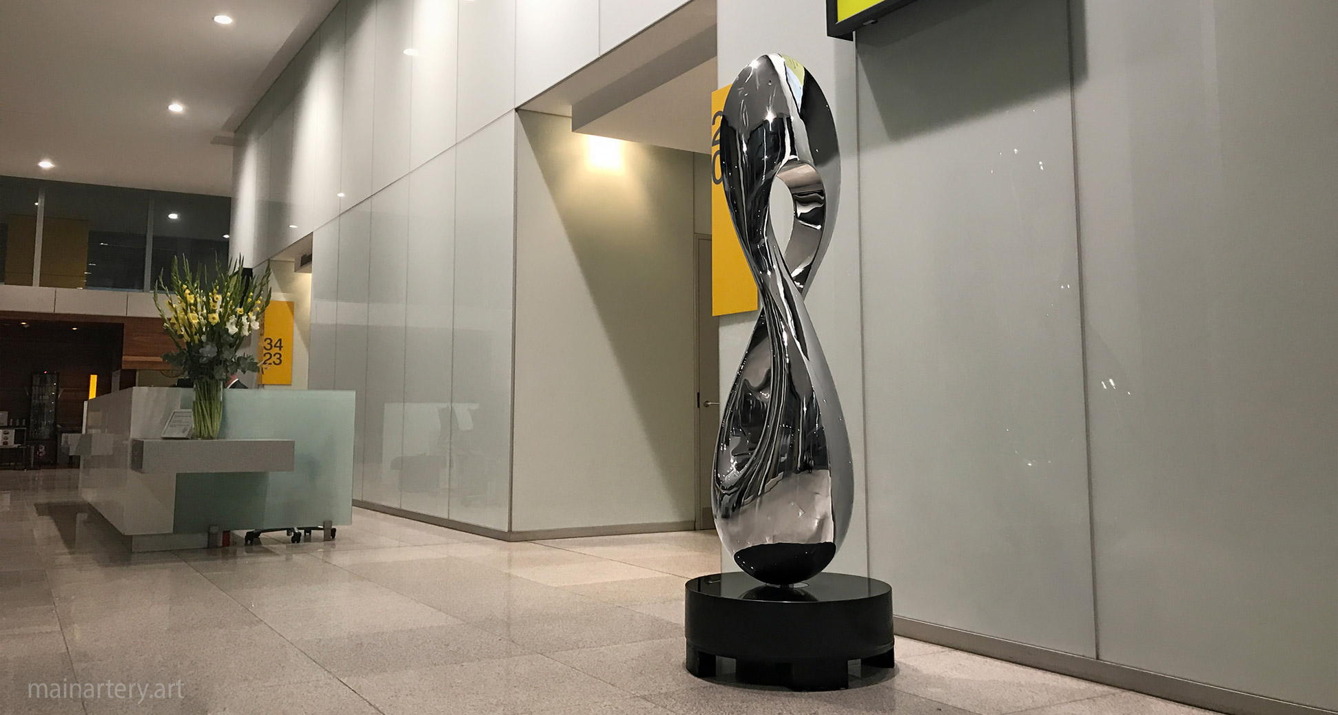 freestanding stainless modern interior art image