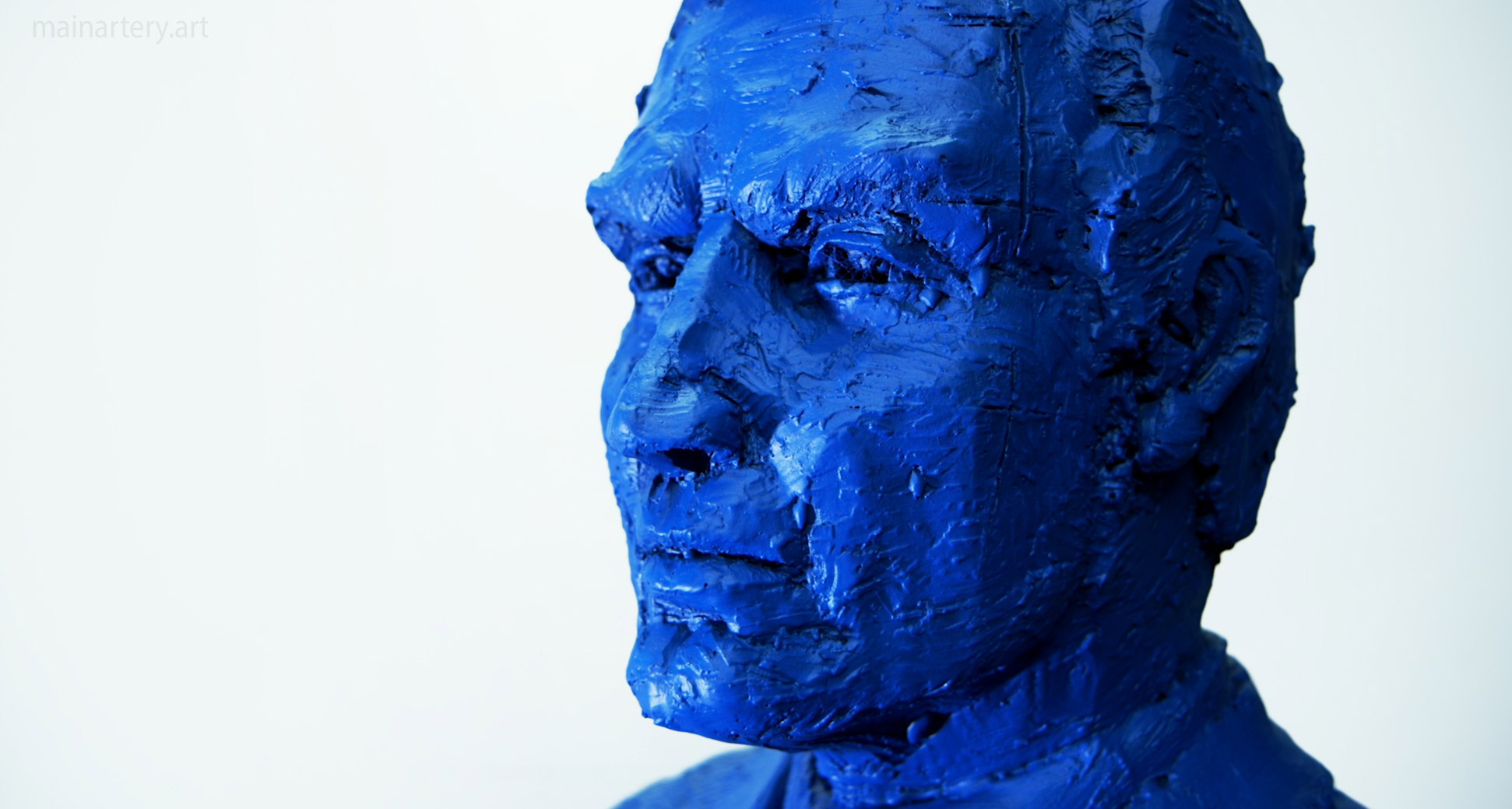 male facial feature celestial blue mainartery sculpture image