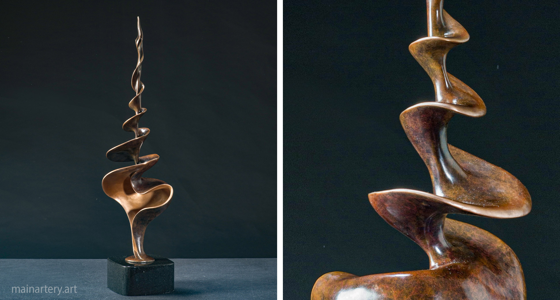 freestanding bronze organic interior sculpture image