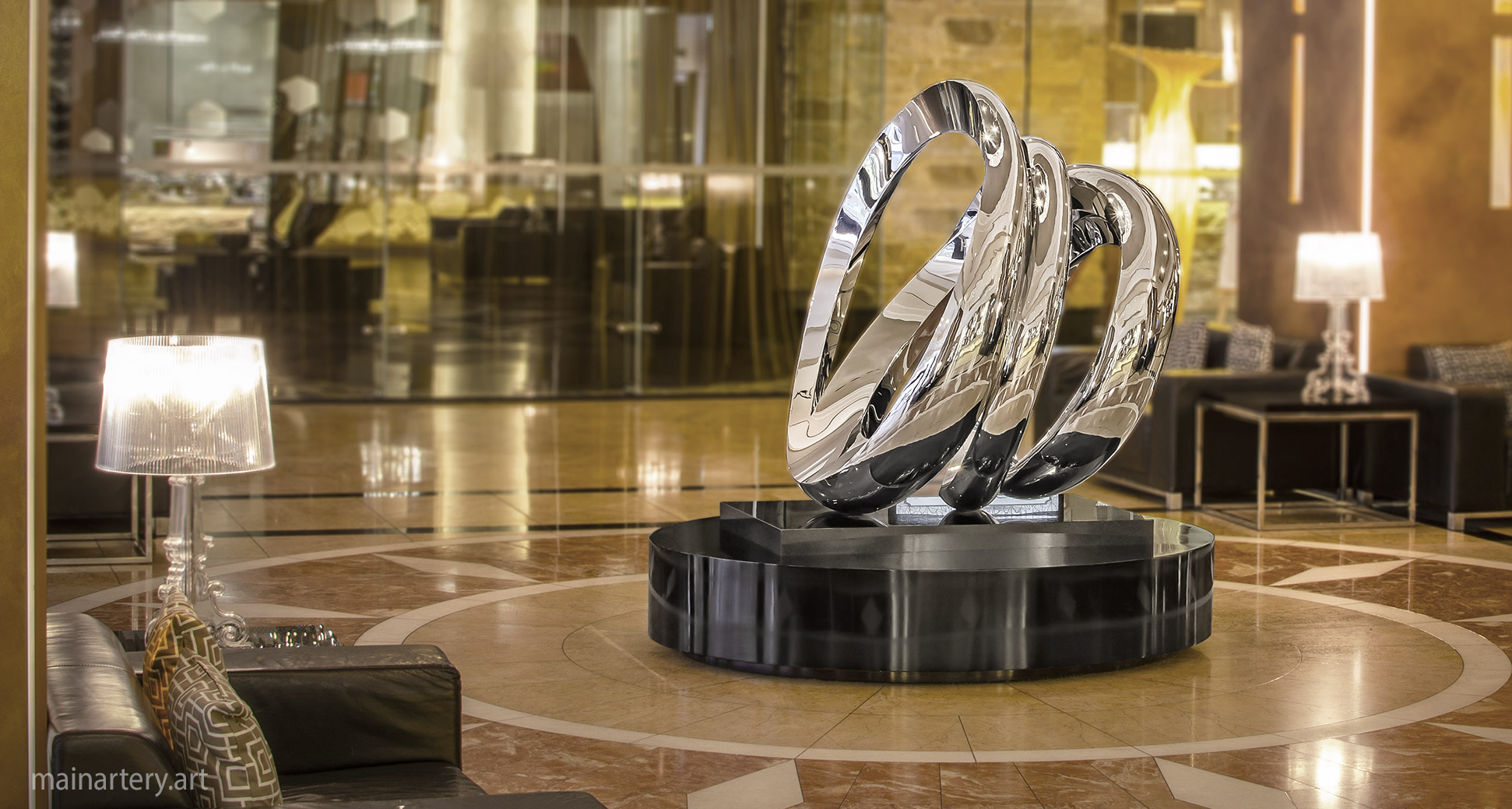 interior stainless contemporary interior sculpture image