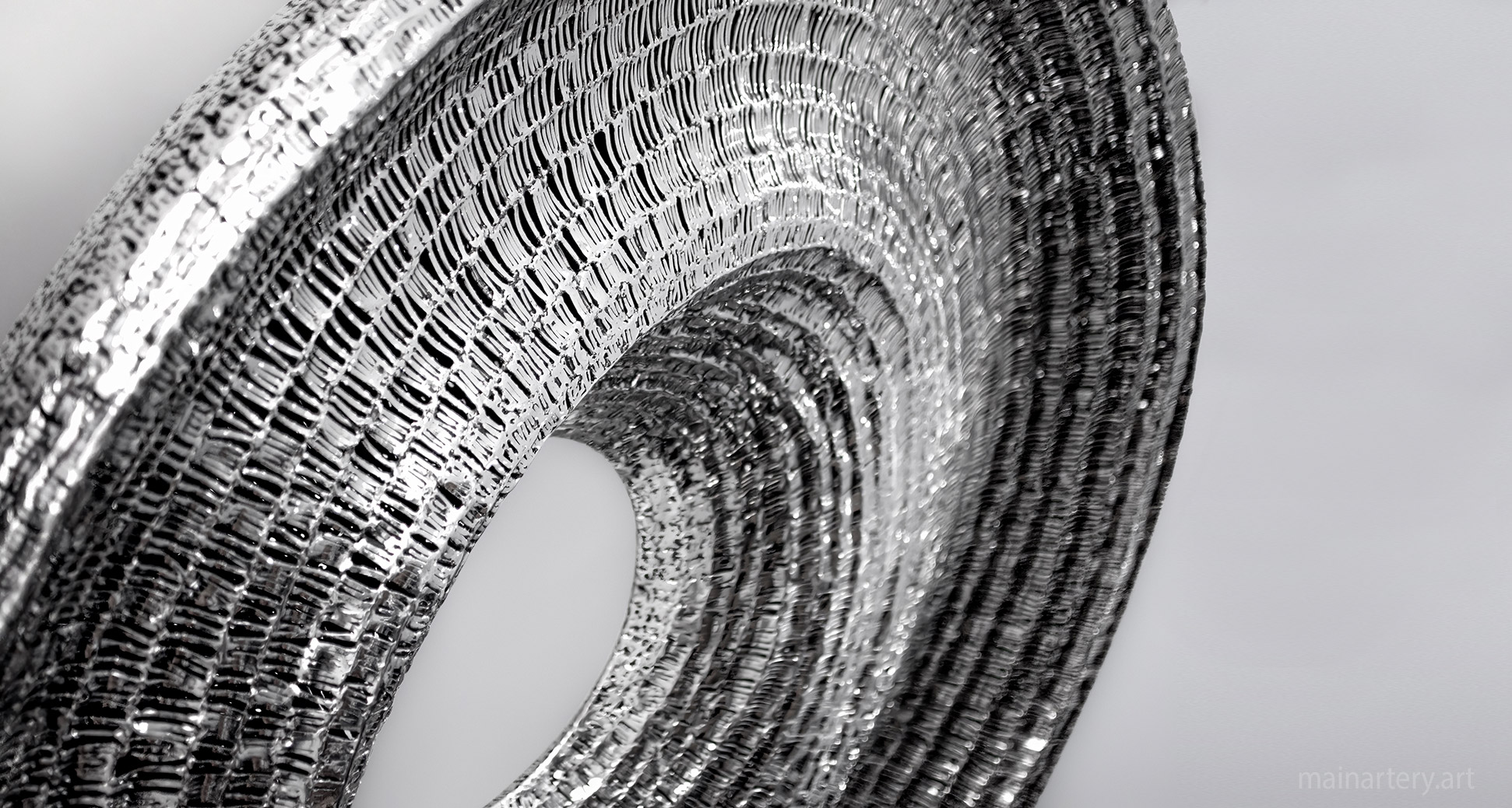 large round sculpture detailed metalwork image