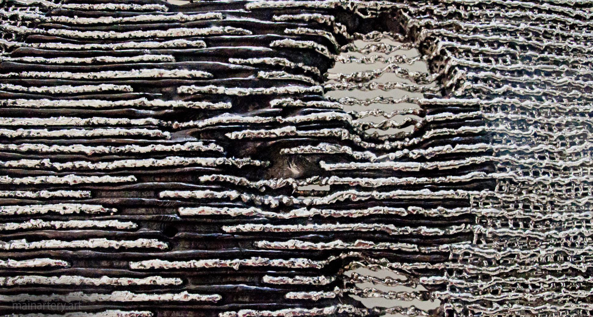 medium wood stainless abstract interior artwork image