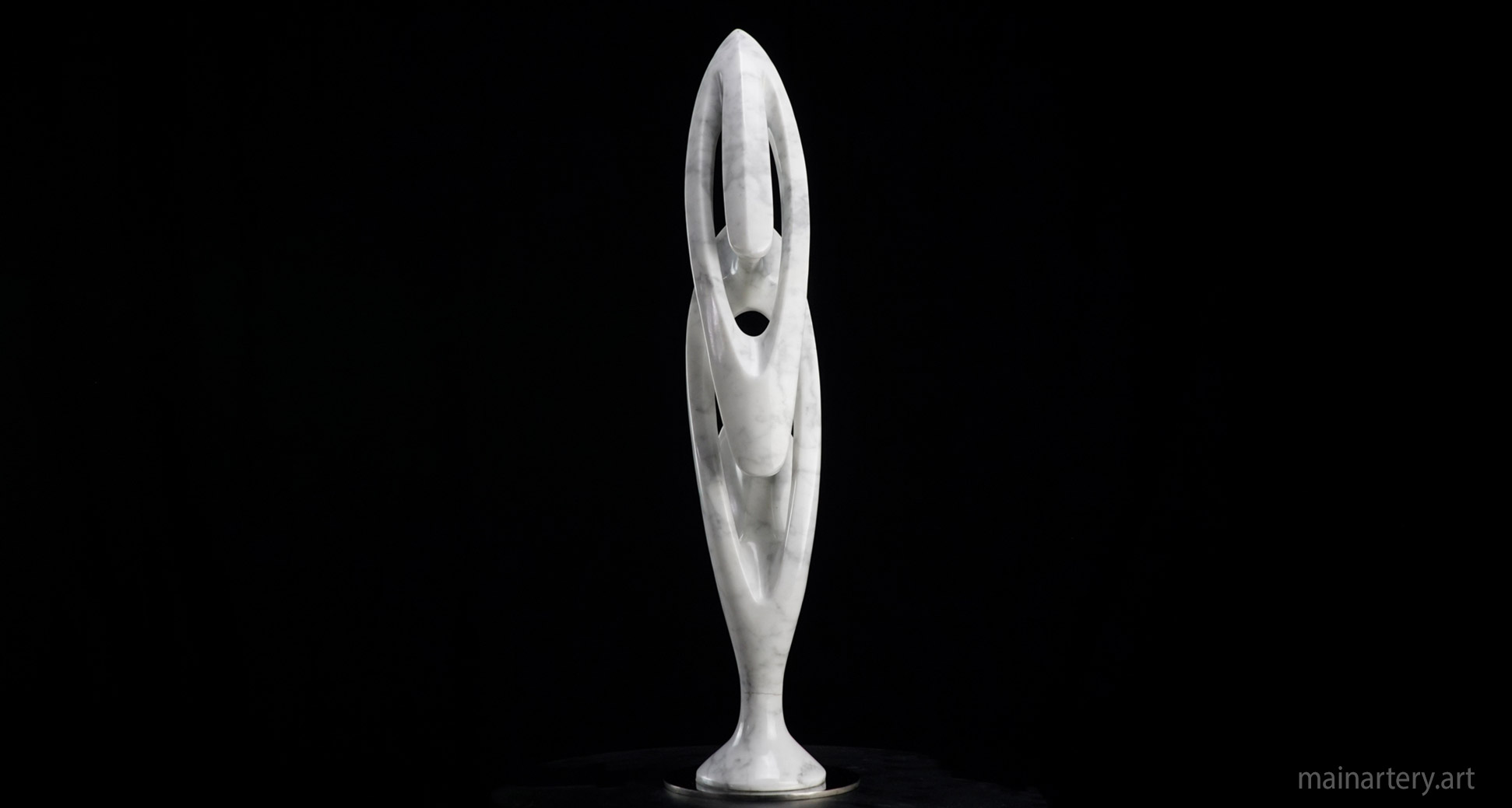 small marble organic forms interior sculpture image