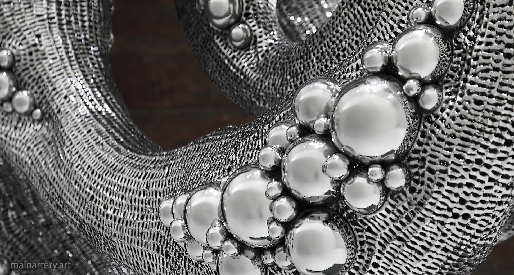 exclusive architectural high end metal sculpture detail image