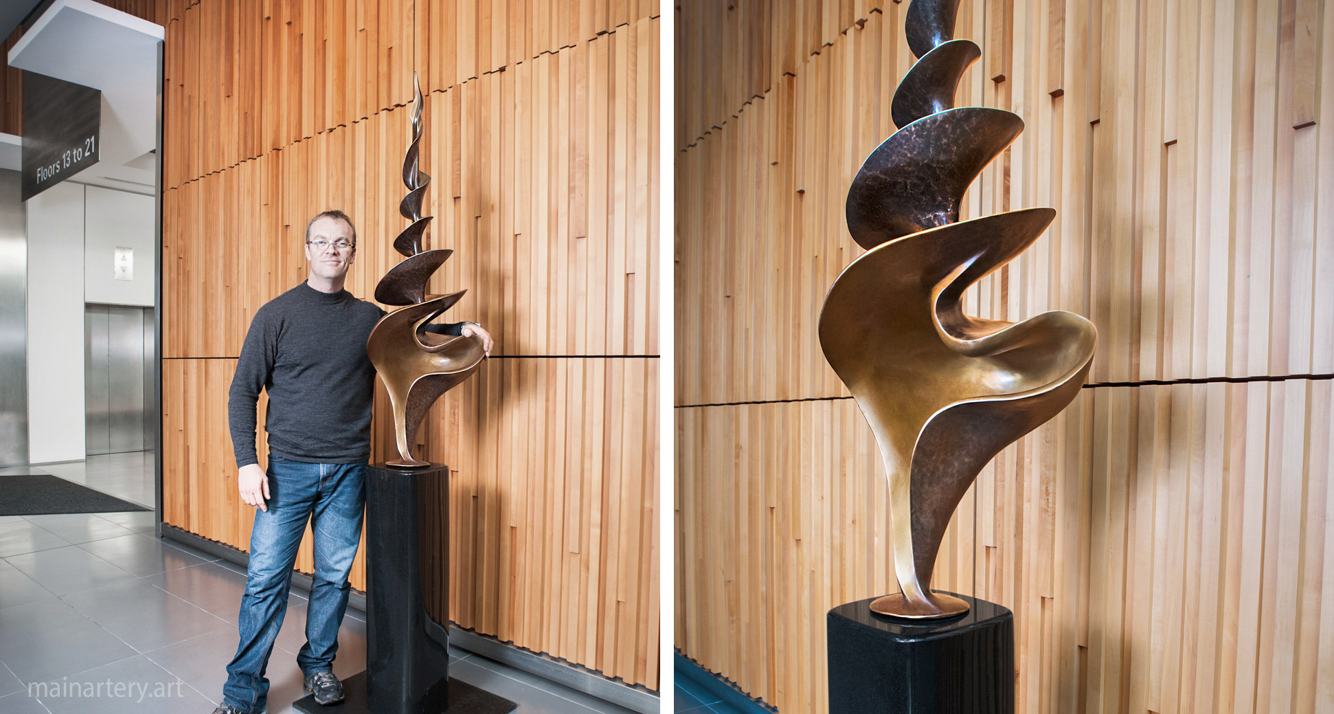 large bronze foyer sculpture todd stuart image