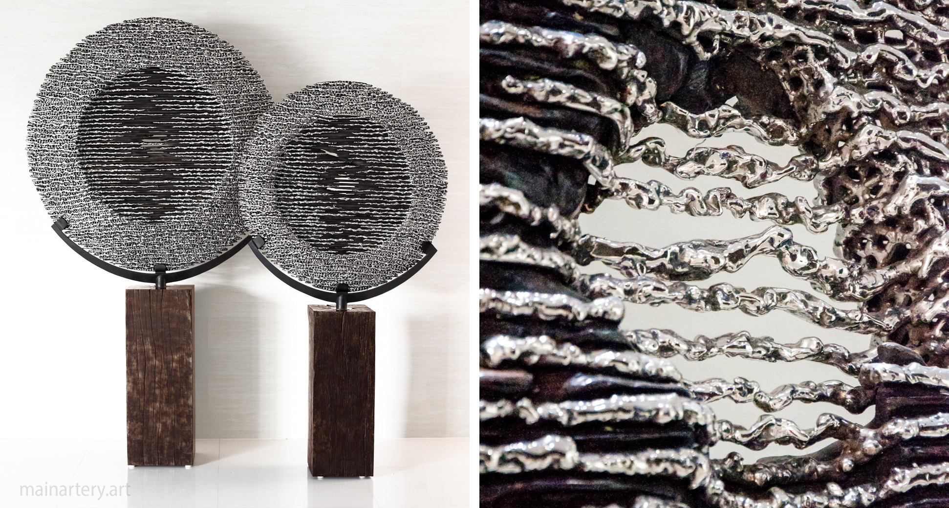 metal contemporary abstract lobby artwork image