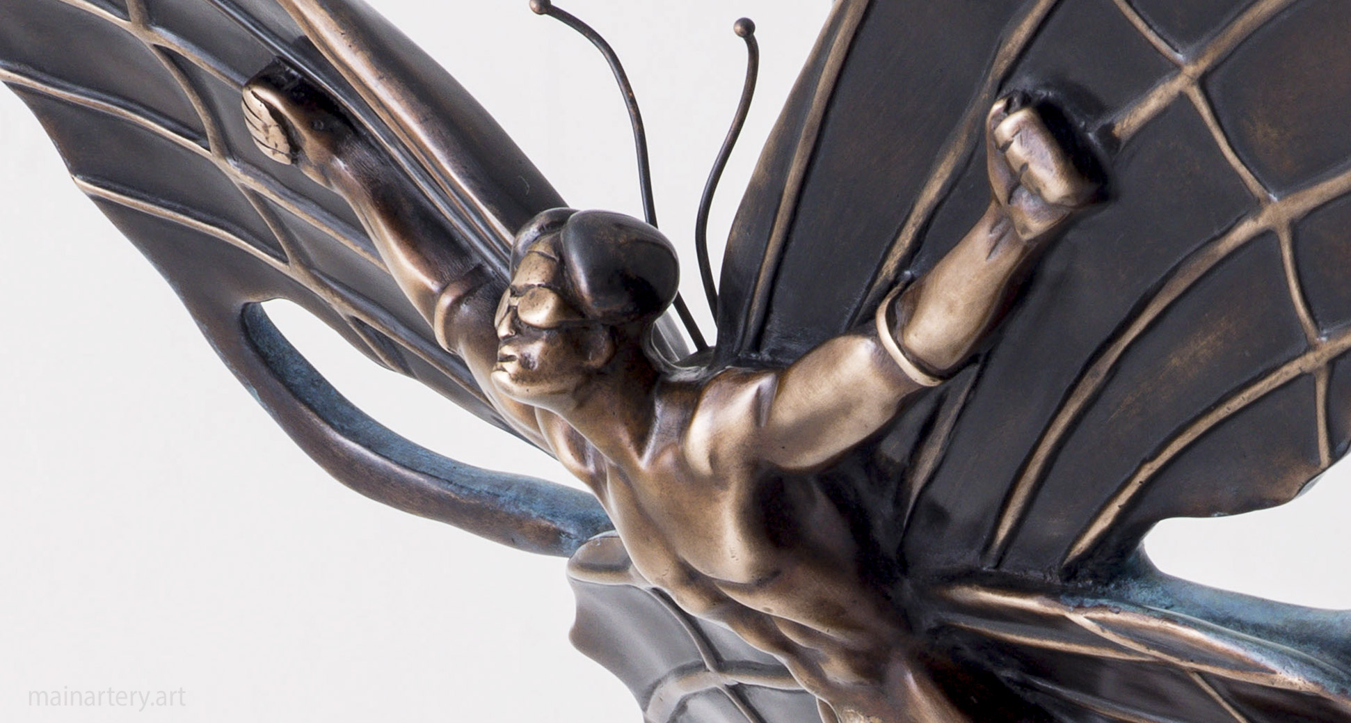 representational sculpture butterfly stainless steel image