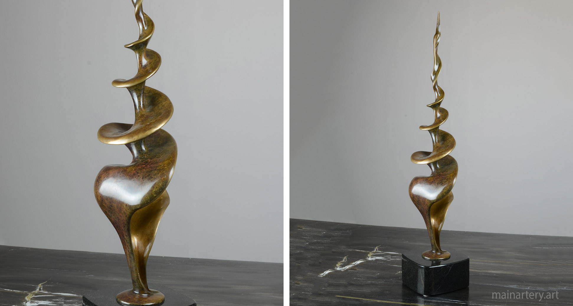 medium bronze algorithmic interior artwork image