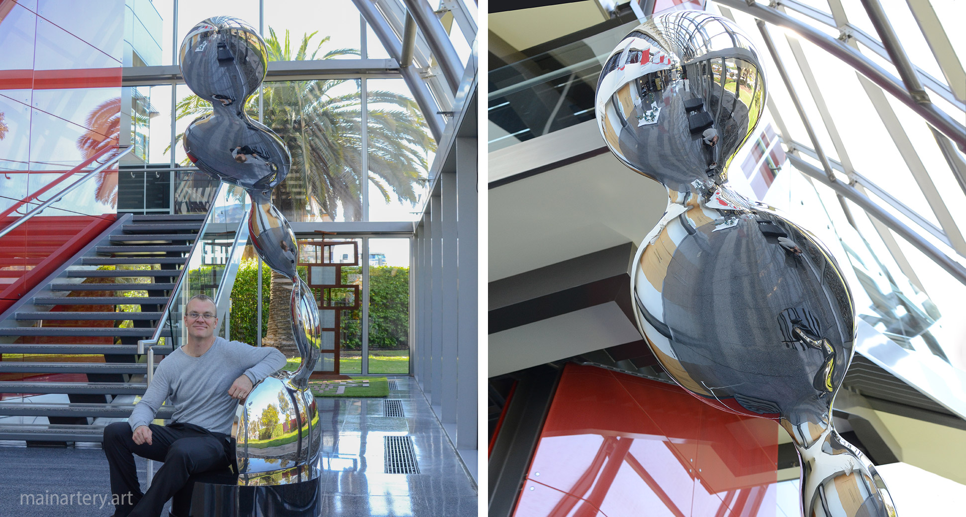 foyer mirror polished contemporary interior art image