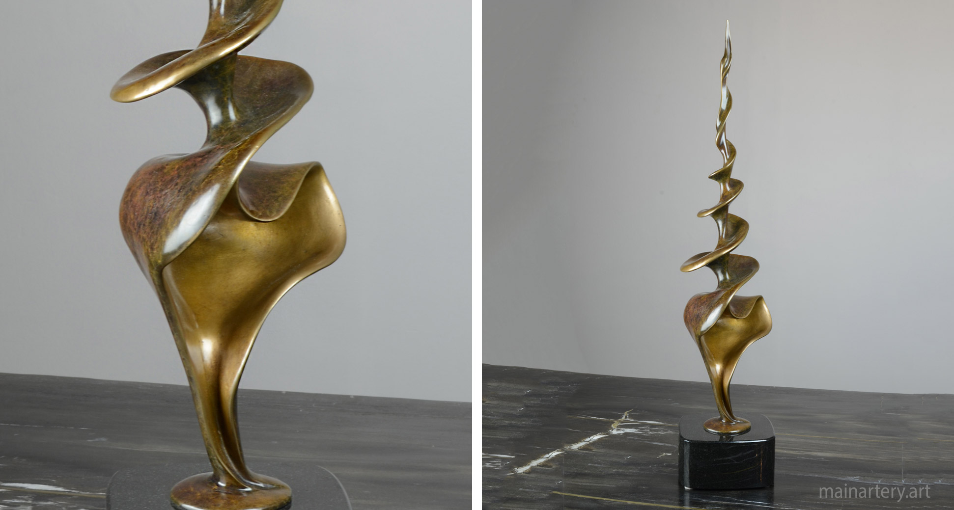 freestanding patina abstract environmental art image