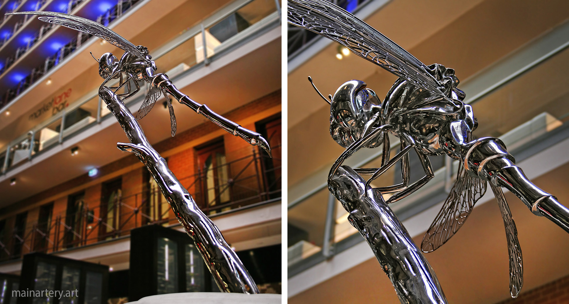 intercontinental hotel large dragonfly sculpture image