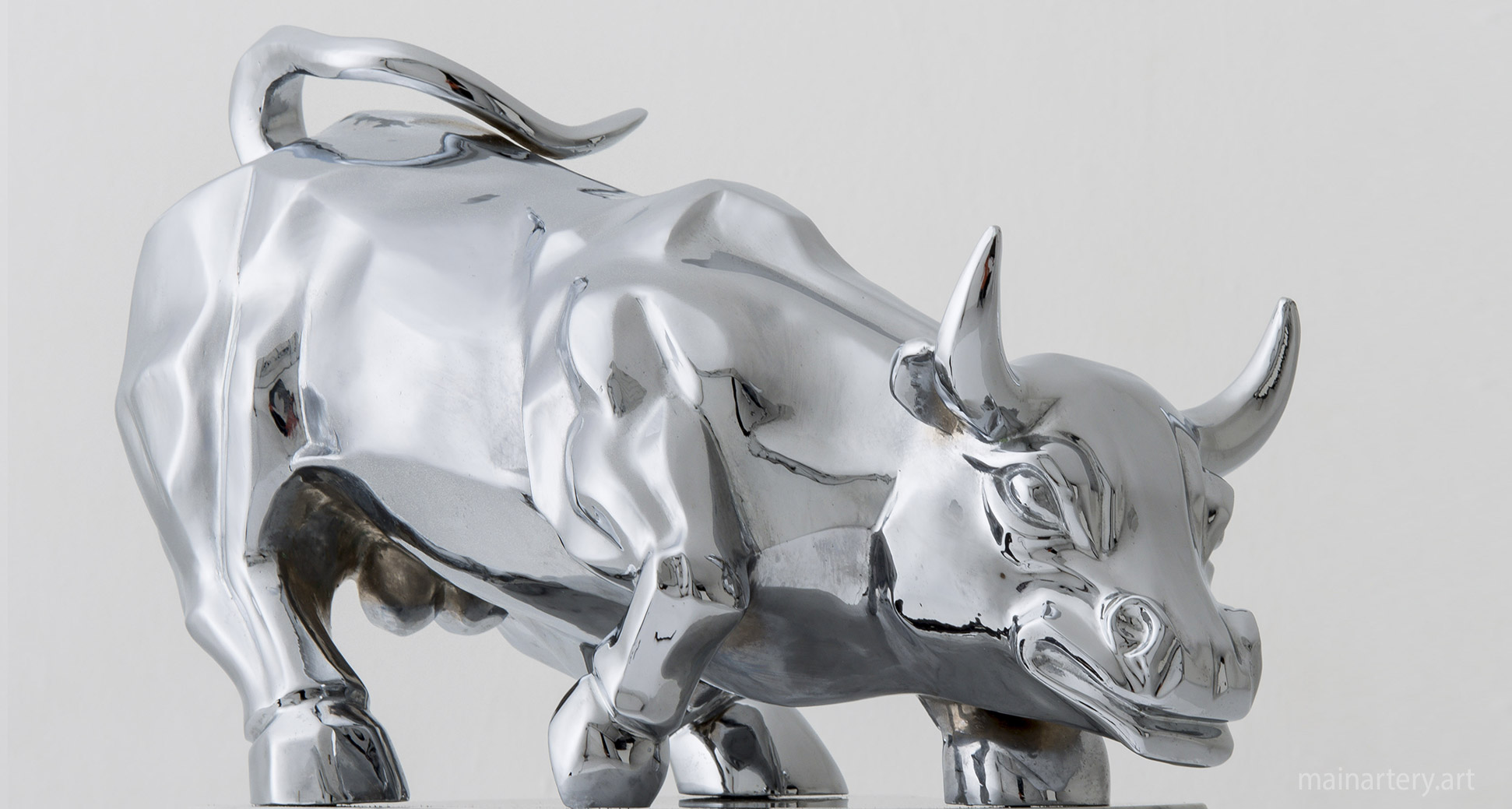 melbourne crypto trader bull sculpture rental image